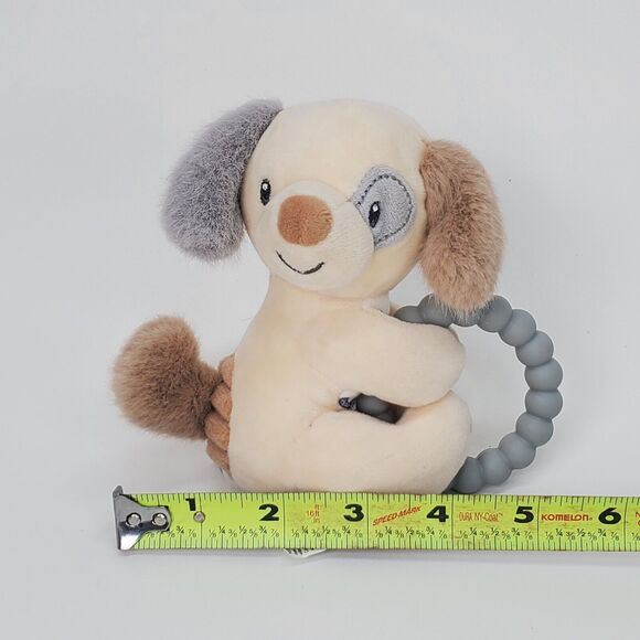 Mary Meyer Soft Baby Rattle with Soothing Teether Ring, 6-Inches, Parky Puppy - Picture 8 of 8